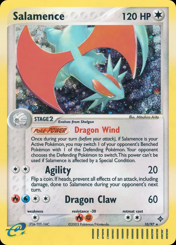 Salamence card front, EX Dragon 10/97
