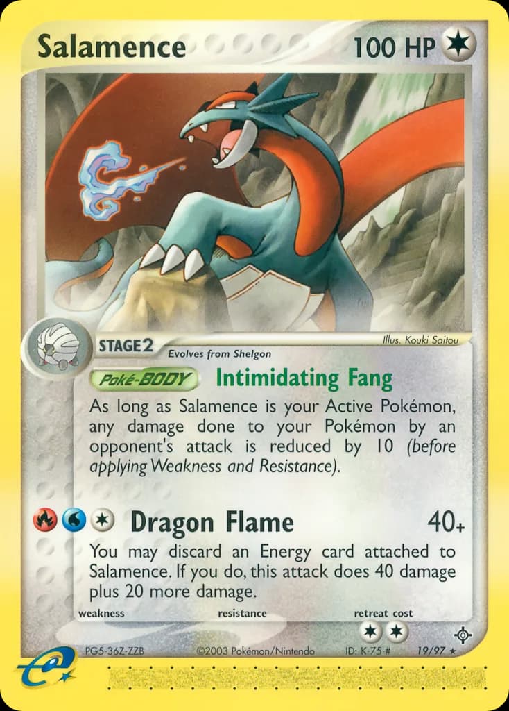 Salamence card front, EX Dragon 19/97