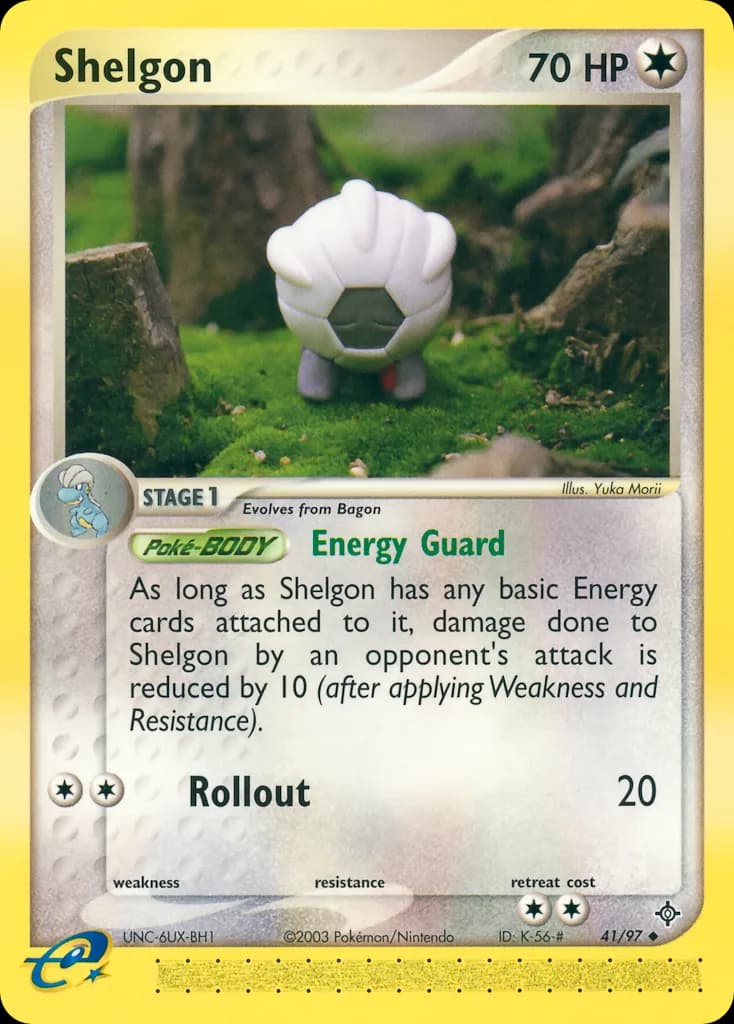 Shelgon card front, EX Dragon 41/97