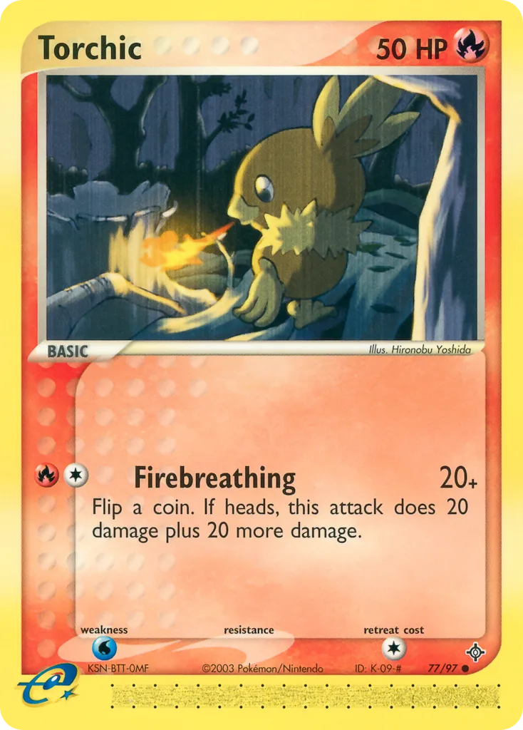 Torchic card front, EX Dragon 77/97