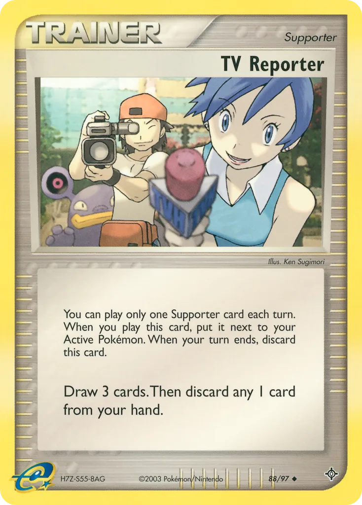 TV Reporter card front, EX Dragon 88/97