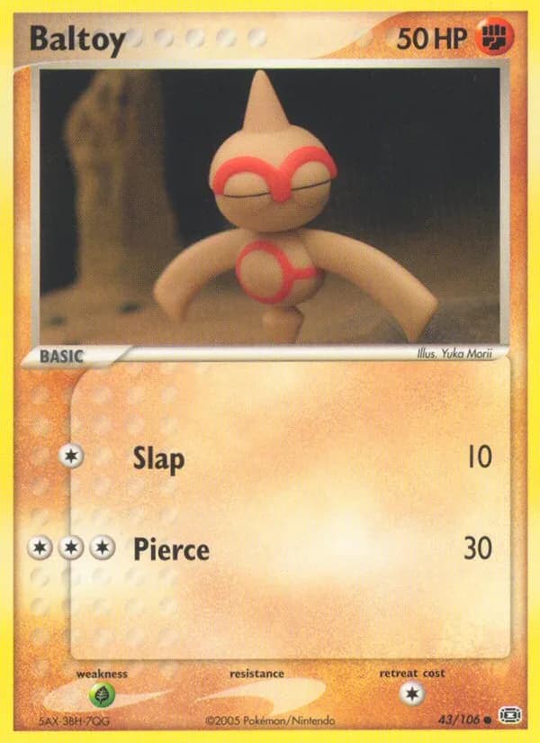 Baltoy card front, EX Emerald 43/106
