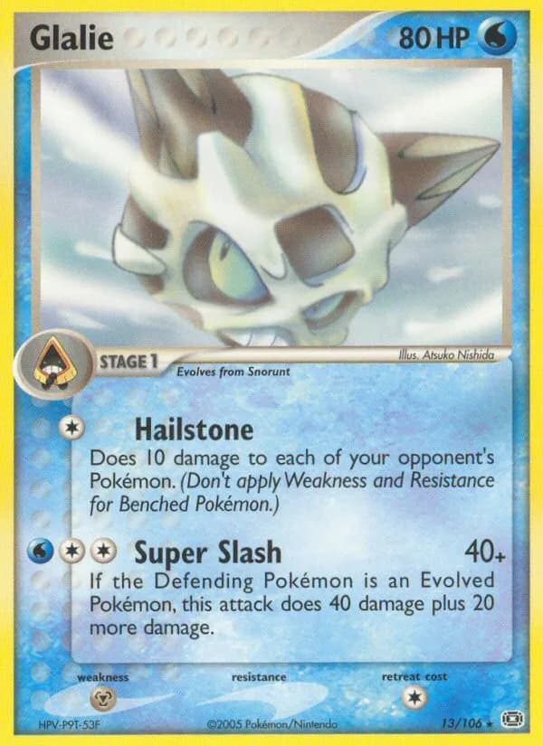 Glalie card front, EX Emerald 13/106