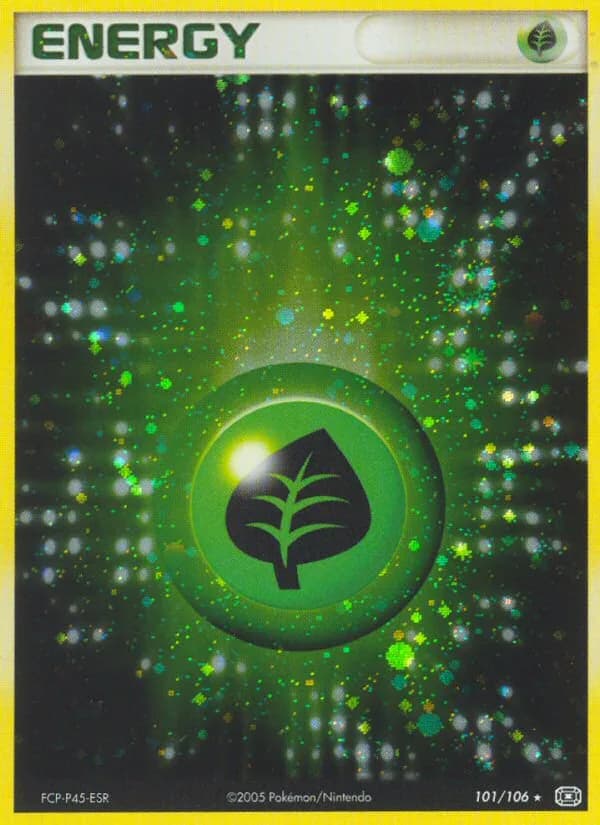 Grass Energy card front, EX Emerald 101/106