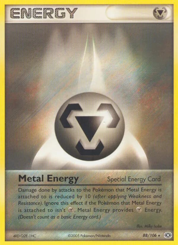 Metal Energy card front, EX Emerald 88/106