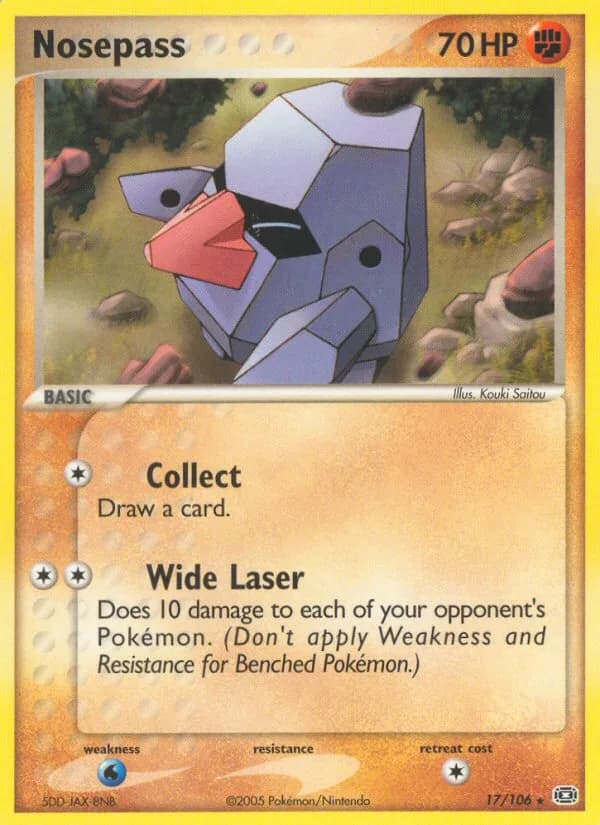 Nosepass card front, EX Emerald 17/106