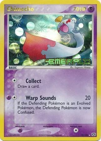 Chimecho reverse holo card front, EX Emerald 12/106