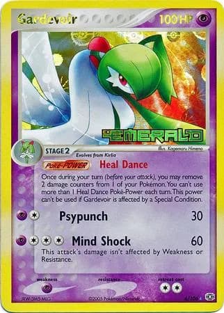 Gardevoir reverse holo card front, EX Emerald 4/106