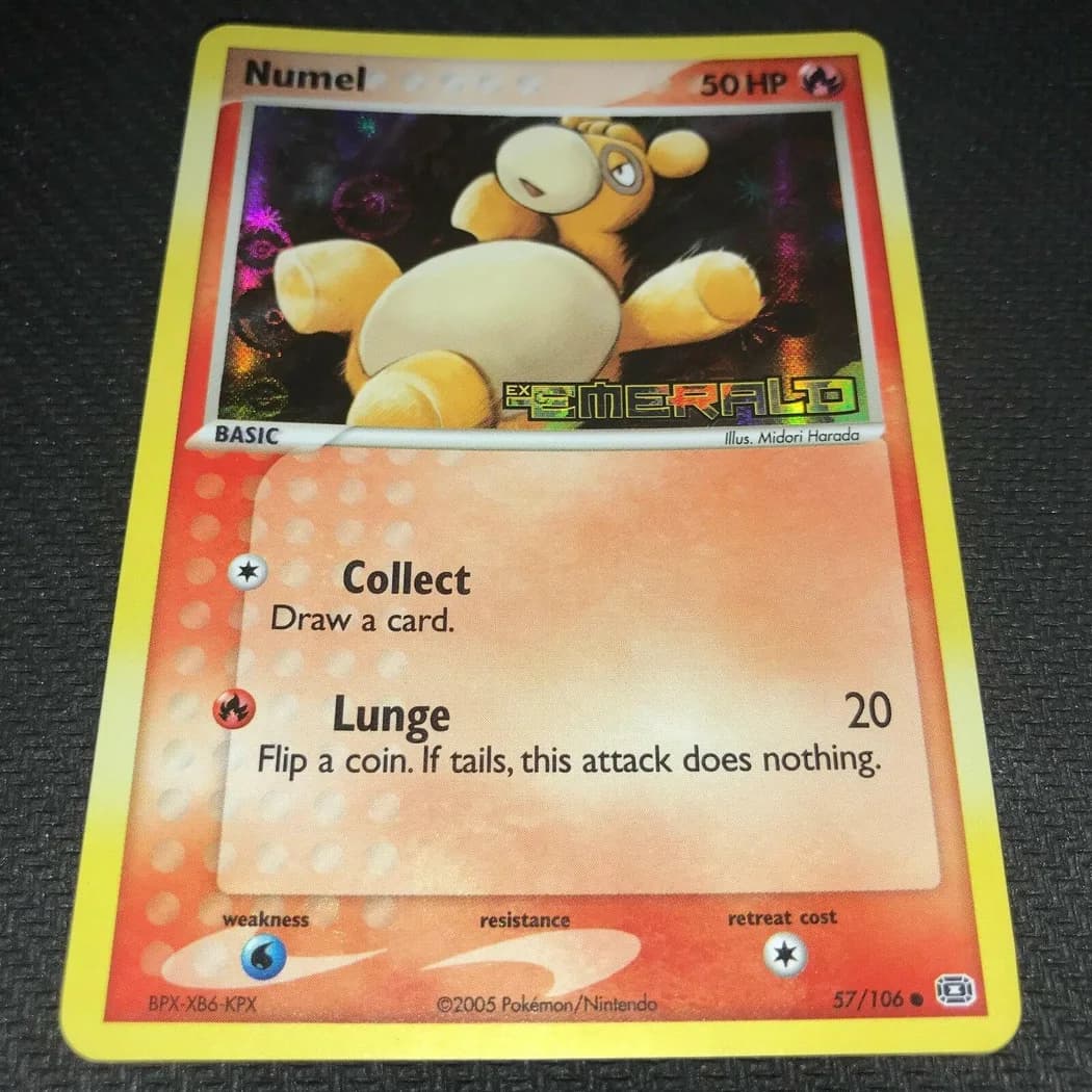 Numel reverse holo card front, EX Emerald 57/106