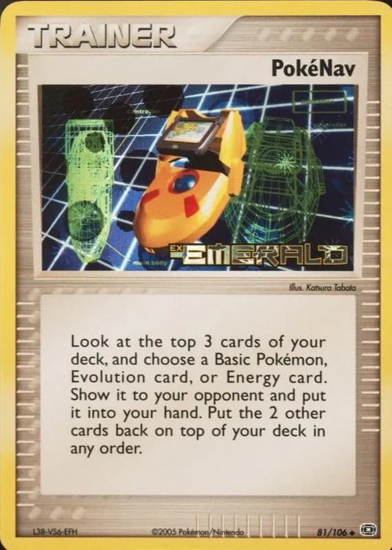 PokéNav reverse holo card front, EX Emerald 81/106