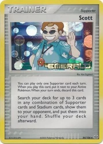 Scott reverse holo card front, EX Emerald 84/106