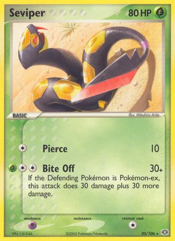 Seviper card front, EX Emerald 20/106