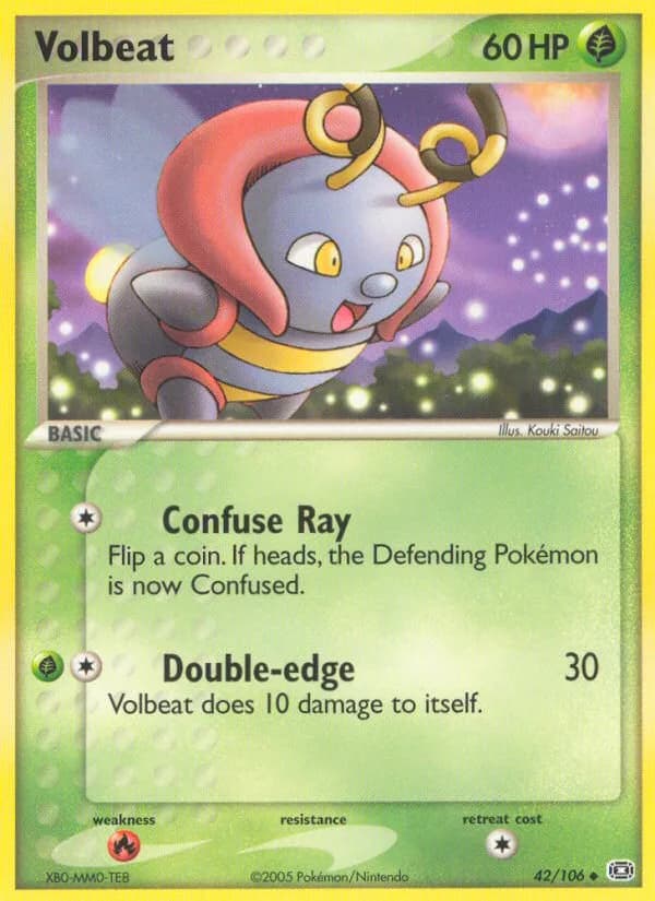 Volbeat card front, EX Emerald 42/106