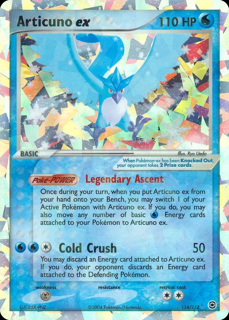 Articuno ex card front, EX FireRed & LeafGreen 114/112
