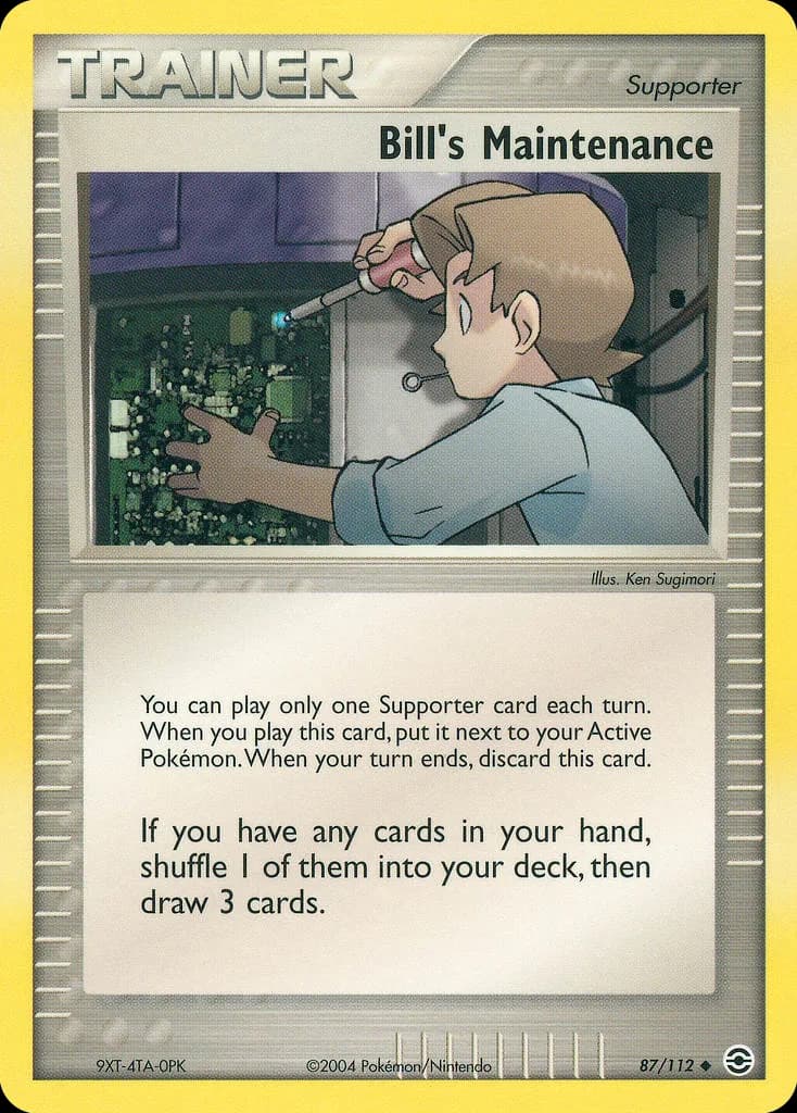 Bill's Maintenance card front, EX FireRed & LeafGreen 87/112