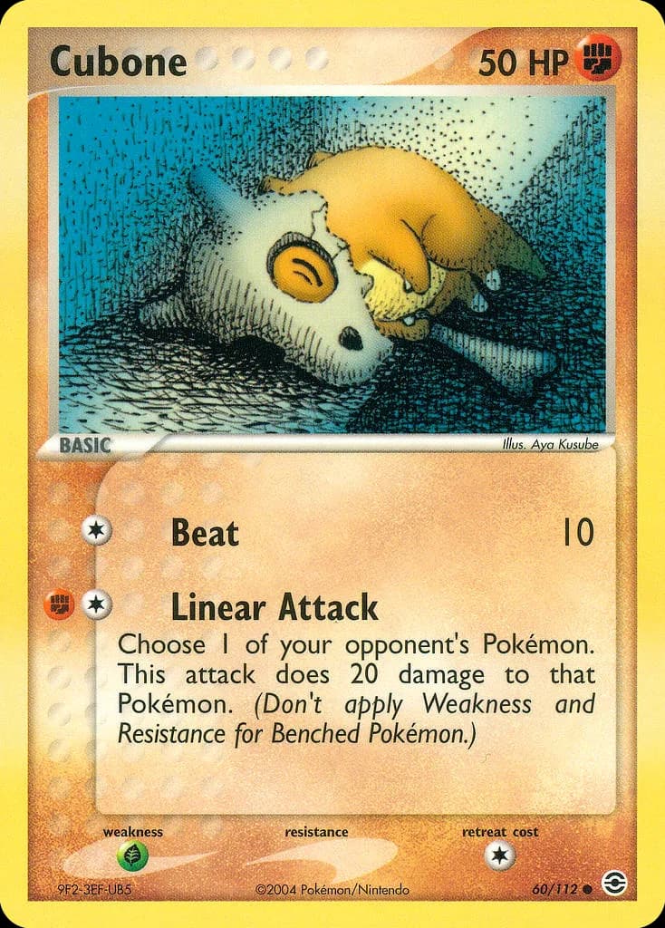 Cubone card front, EX FireRed & LeafGreen 60/112