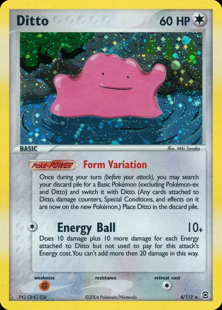 Ditto card front, EX FireRed & LeafGreen 4/112