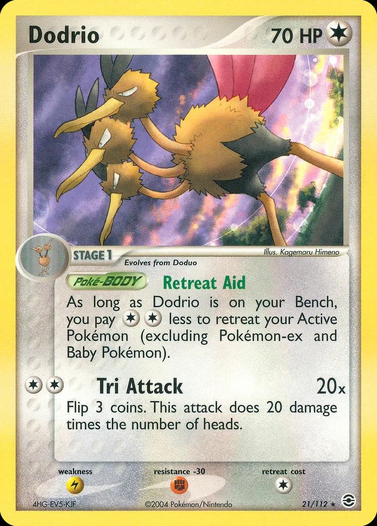 Dodrio card front, EX FireRed & LeafGreen 21/112