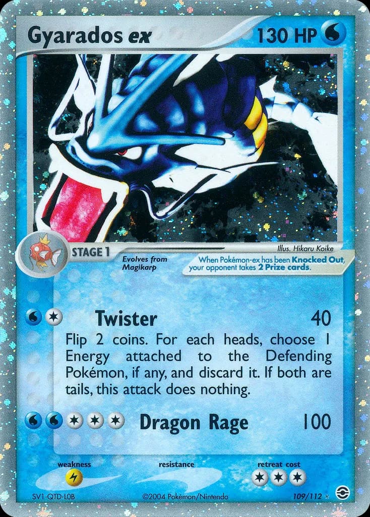 Gyarados ex card front, EX FireRed & LeafGreen 109/112