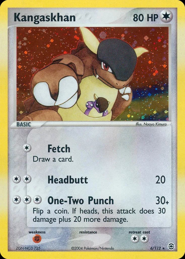 Kangaskhan card front, EX FireRed & LeafGreen 6/112