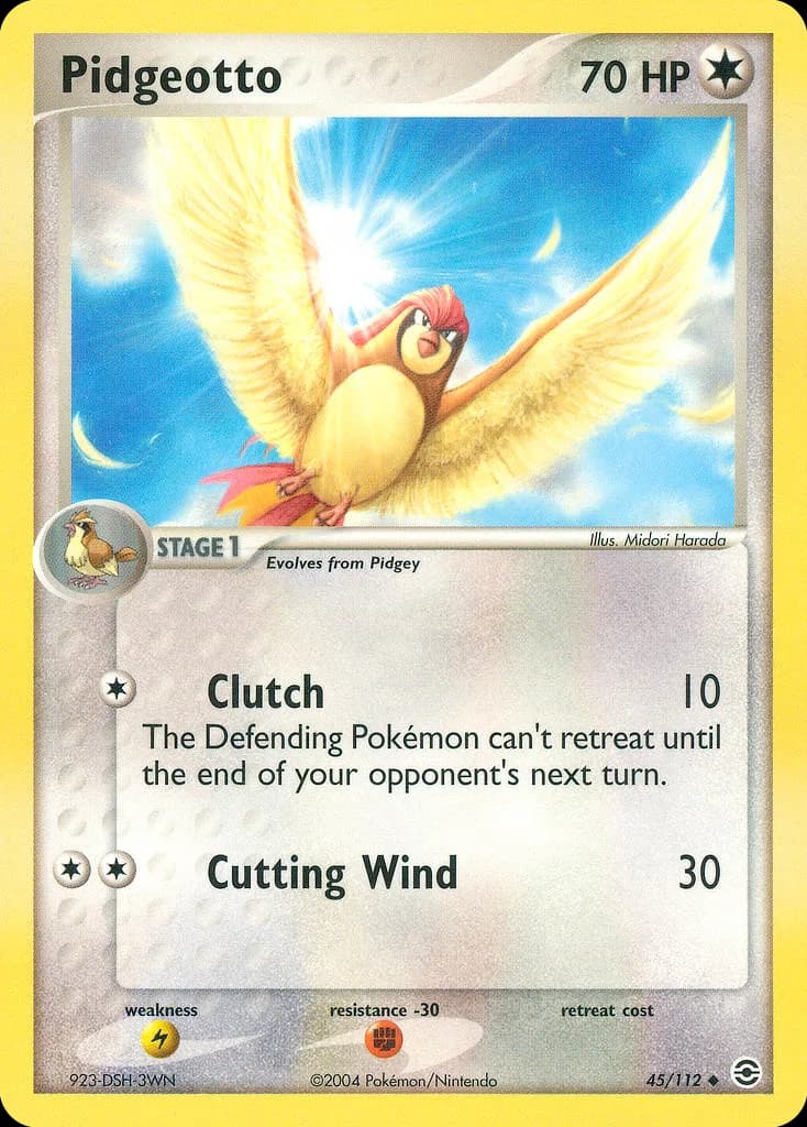 Pidgeotto card front, EX FireRed & LeafGreen 45/112