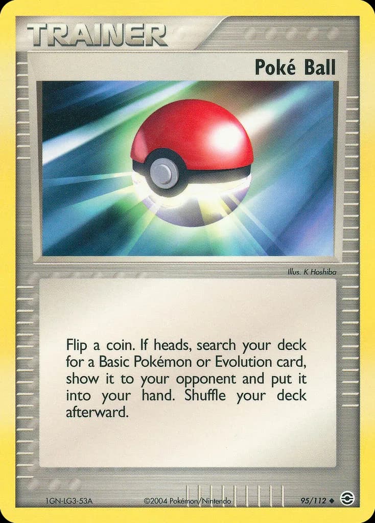 Poké Ball card front, EX FireRed & LeafGreen 95/112