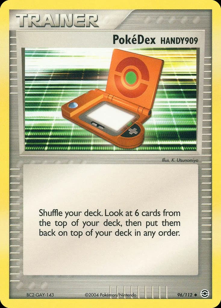 PokéDex HANDY909 card front, EX FireRed & LeafGreen 96/112