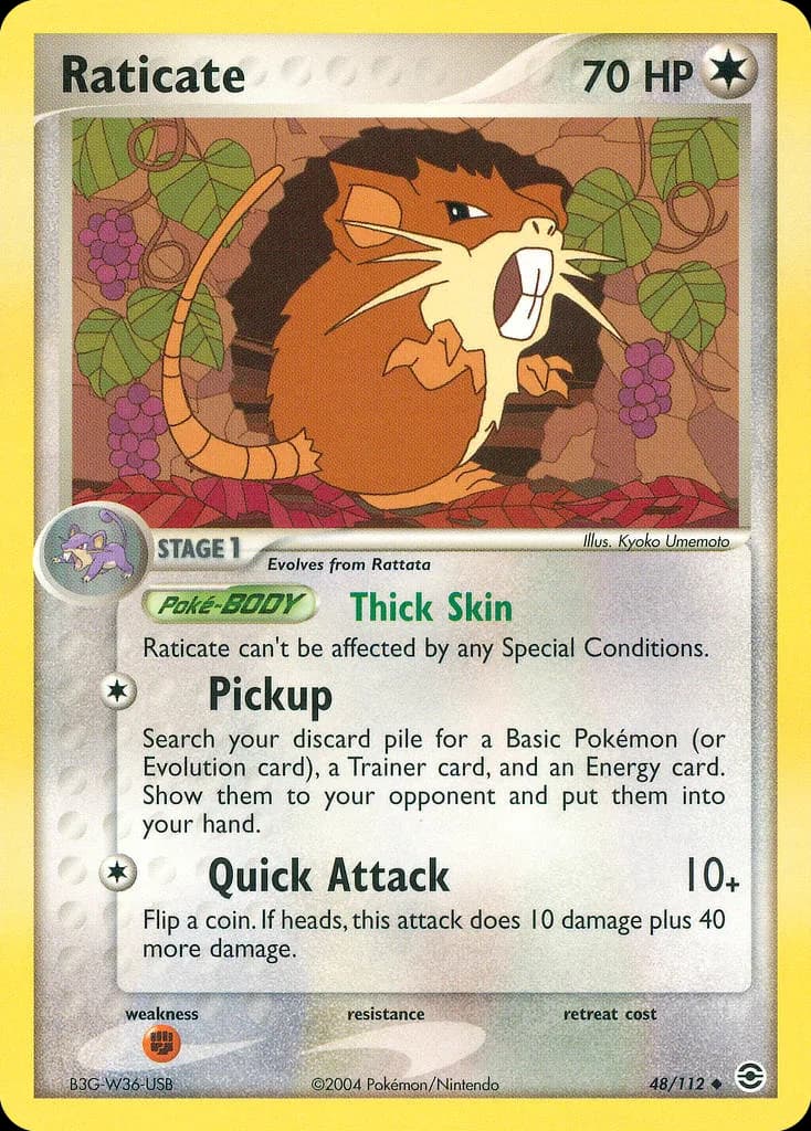 Raticate card front, EX FireRed & LeafGreen 48/112