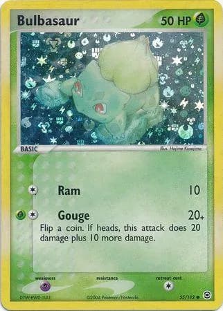 Bulbasaur reverse holo card front, EX FireRed & LeafGreen 55/112