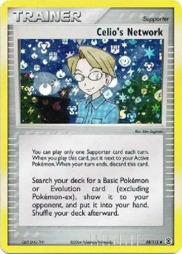 Celio's Network reverse holo card front, EX FireRed & LeafGreen 88/112