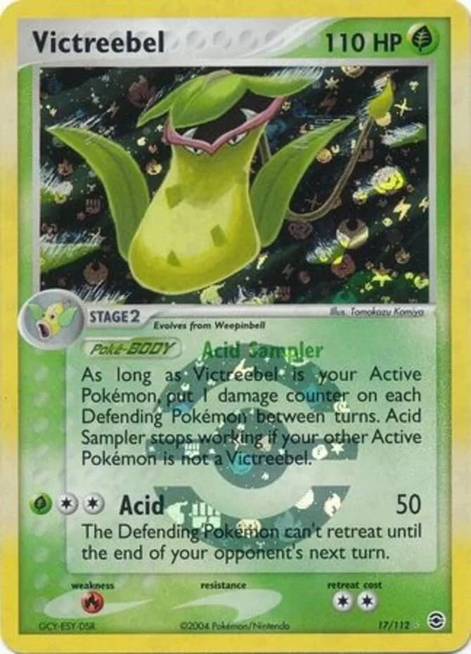 Victreebel reverse holo card front, EX FireRed & LeafGreen 17/112