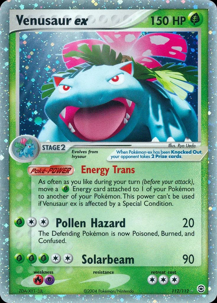 Venusaur ex card front, EX FireRed & LeafGreen 112/112
