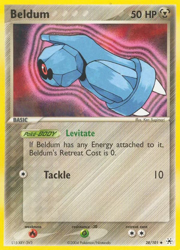 Beldum card front, EX Hidden Legends 28/101