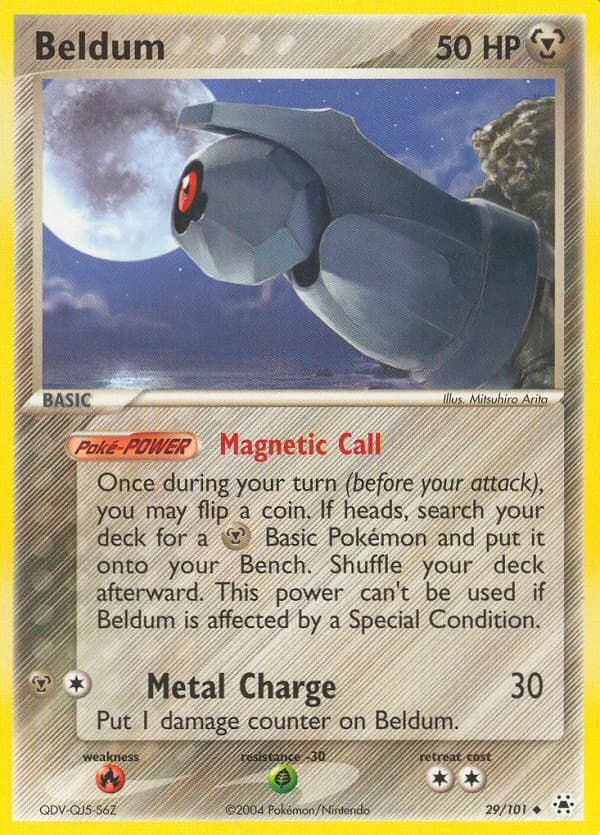 Beldum card front, EX Hidden Legends 29/101