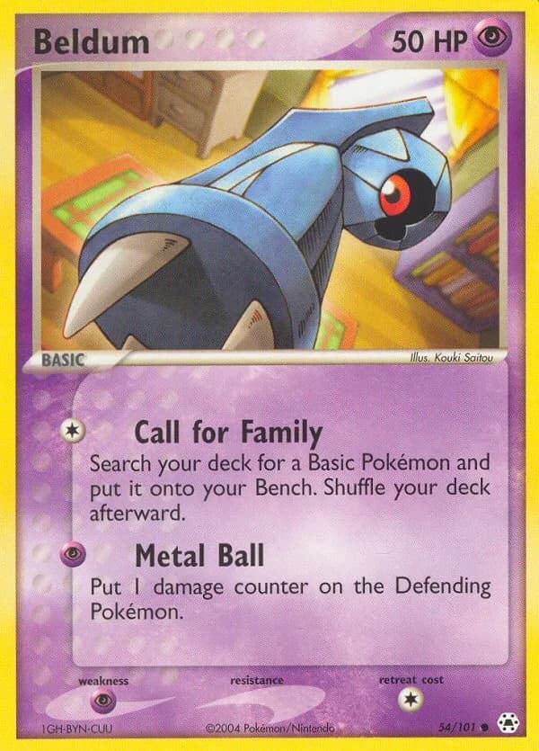 Beldum card front, EX Hidden Legends 54/101