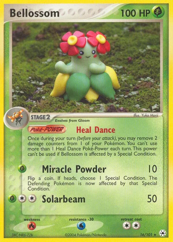 Bellossom card front, EX Hidden Legends 16/101