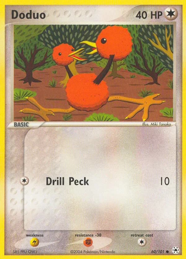 Doduo card front, EX Hidden Legends 60/101