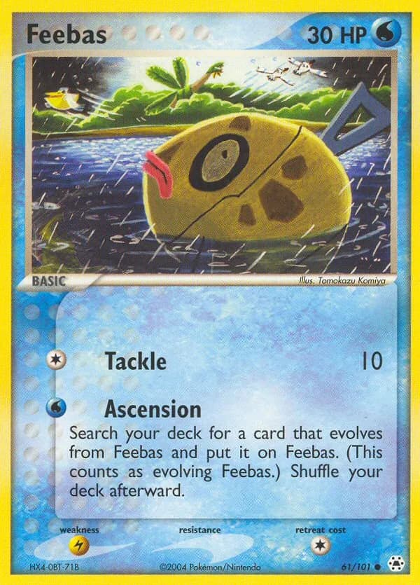 Feebas card front, EX Hidden Legends 61/101