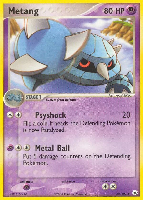 Metang card front, EX Hidden Legends 43/101