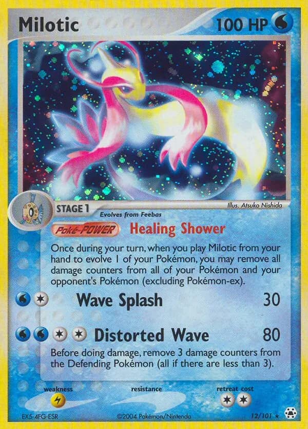 Milotic card front, EX Hidden Legends 12/101