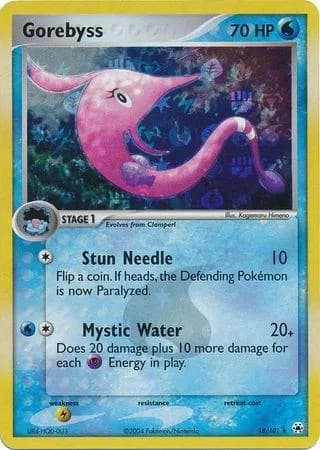 Gorebyss reverse holo card front, EX Hidden Legends 18/101