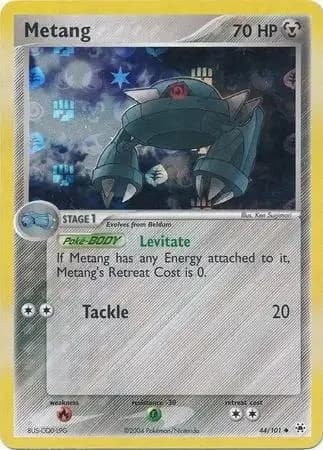 Metang reverse holo card front, EX Hidden Legends 44/101