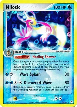 Milotic reverse holo card front, EX Hidden Legends 12/101