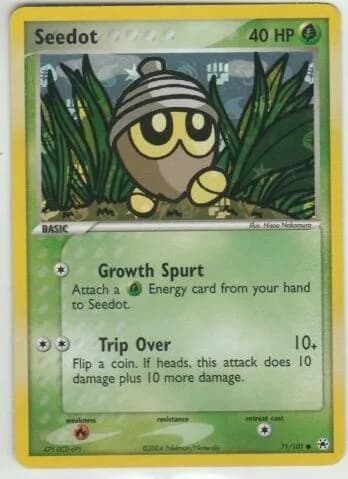 Seedot reverse holo card front, EX Hidden Legends 71/101
