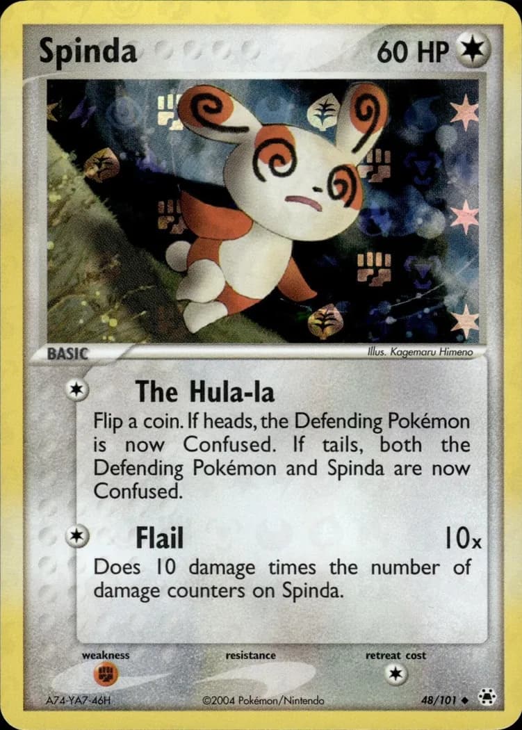 Spinda reverse holo card front, EX Hidden Legends 48/101