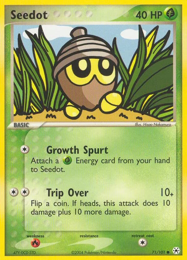Seedot card front, EX Hidden Legends 71/101