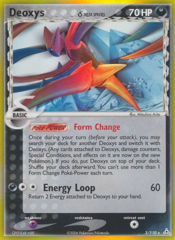 Deoxys δ card front, EX Holon Phantoms 3/110