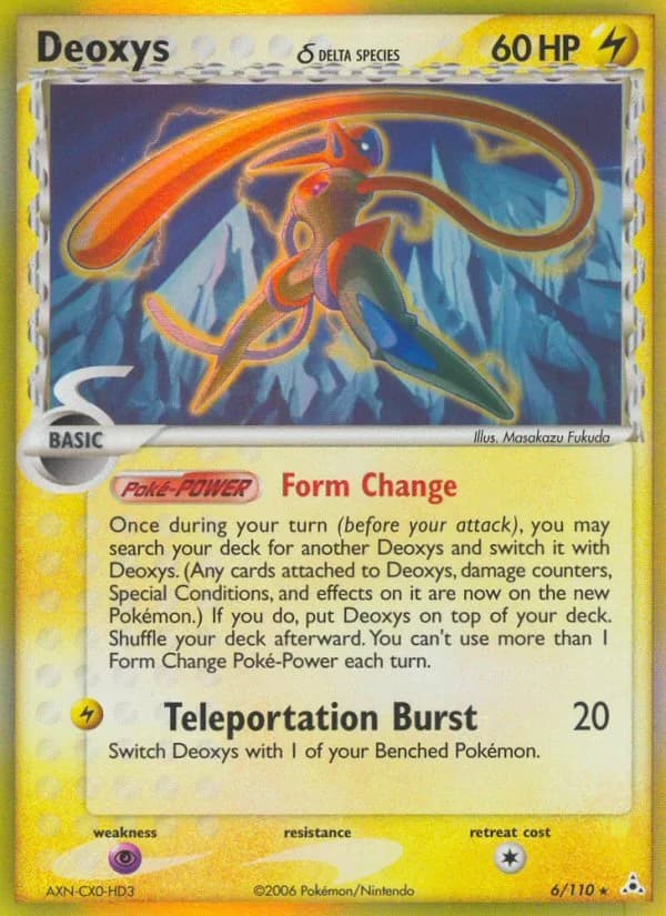 Deoxys δ card front, EX Holon Phantoms 6/110