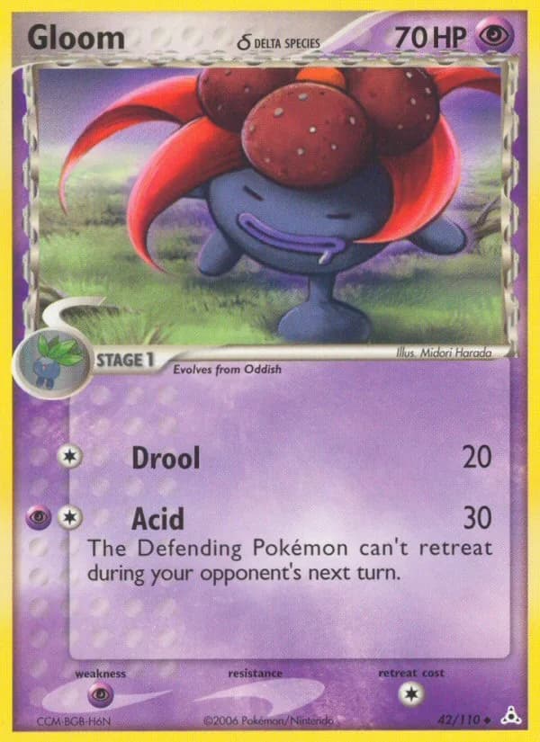 Gloom δ card front, EX Holon Phantoms 42/110