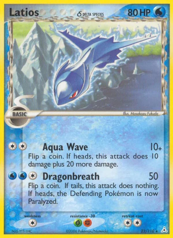 Latios δ card front, EX Holon Phantoms 22/110
